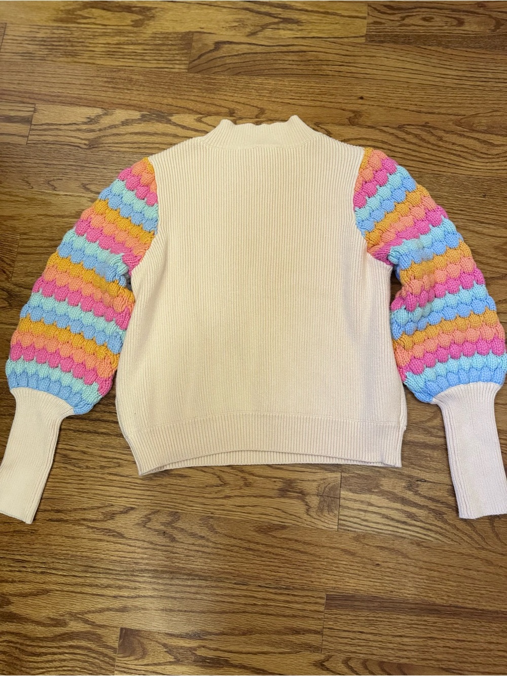 THML Bubble Bliss Mockneck Bubble Sleeve Sweater - Medium - Picture 3 of 6